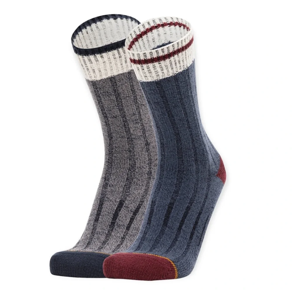 Gold Toe Signature Collection Men’s Striped Crew Camp Socks 2 pack